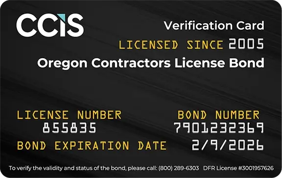 or state contractor bond card example